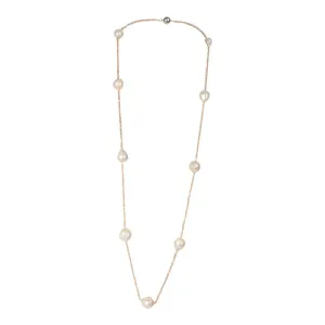 404-03 | CHAMPAGNE CRYSTAL & WILD PEARL NECKLACE