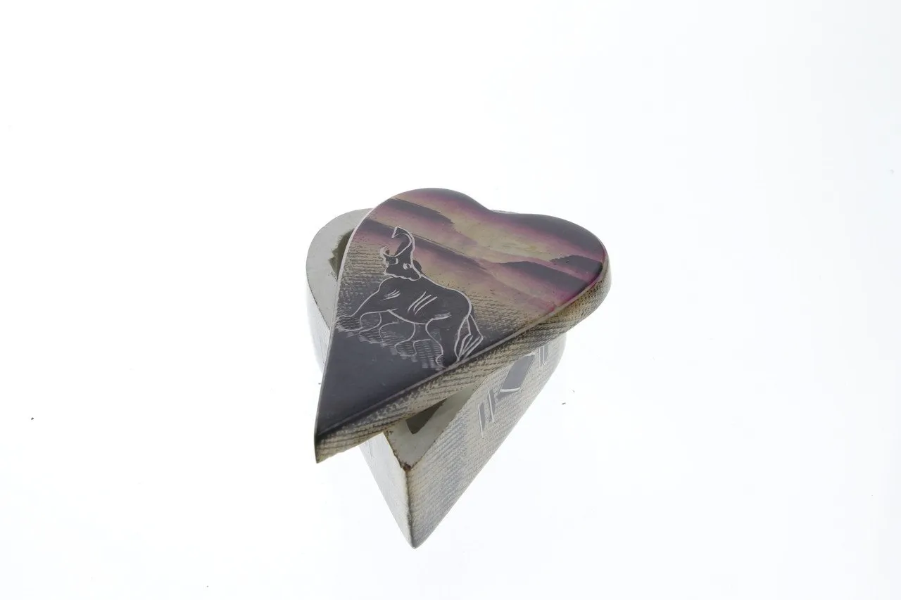 41. Handpainted Heart Shaped Jewelry Box