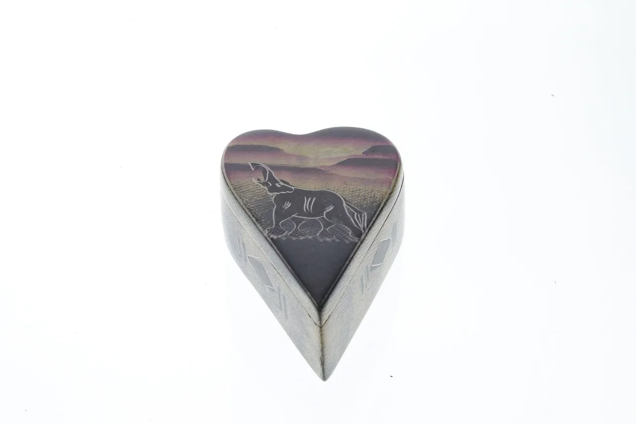 41. Handpainted Heart Shaped Jewelry Box