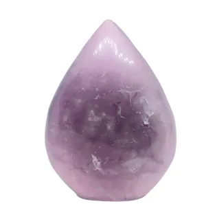 411G Purple Fluorite Crystal Teardrop Point