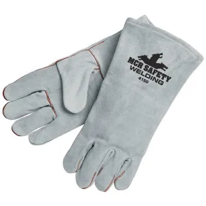 4150RH MCR Safety Welding Gloves, X-Large, Leather, Gray, Fleece Lining