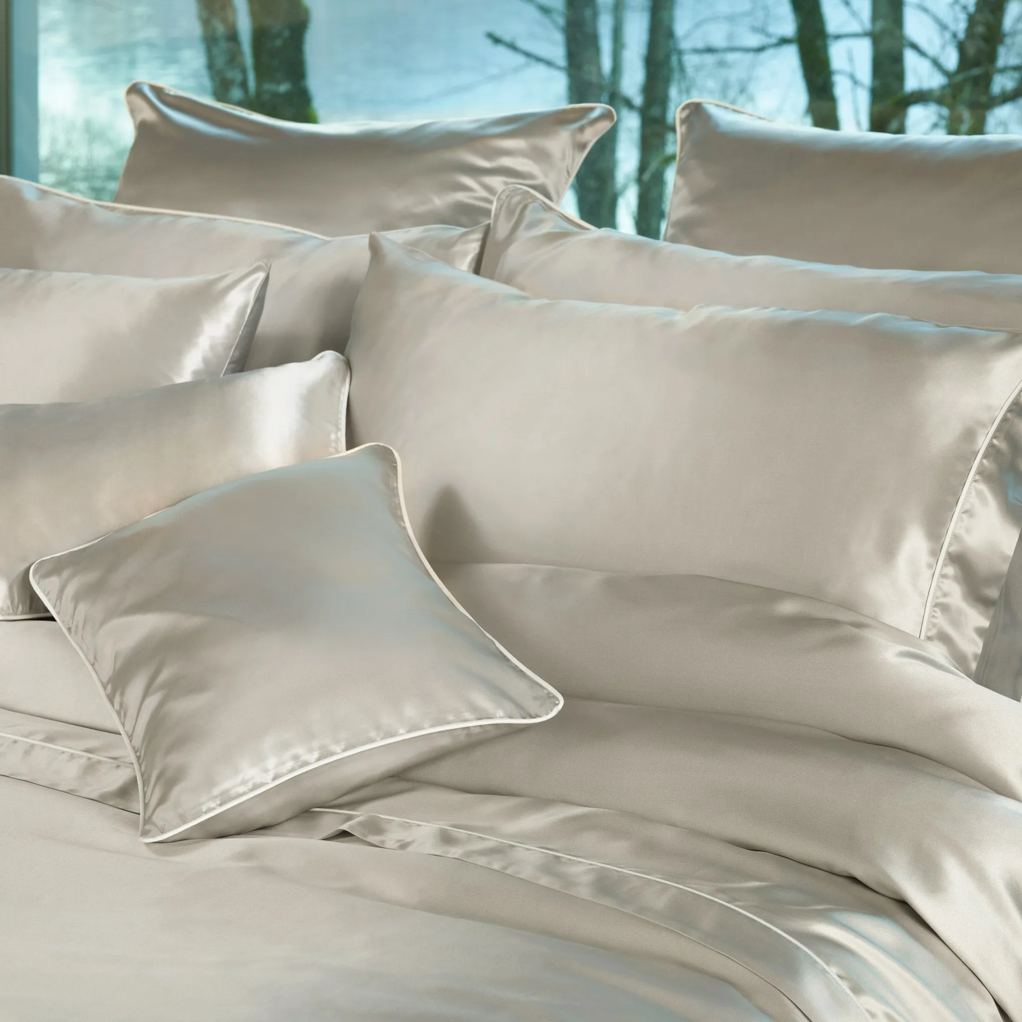 430TC Silk Sateen Euro Sham | Amalia Home Maria