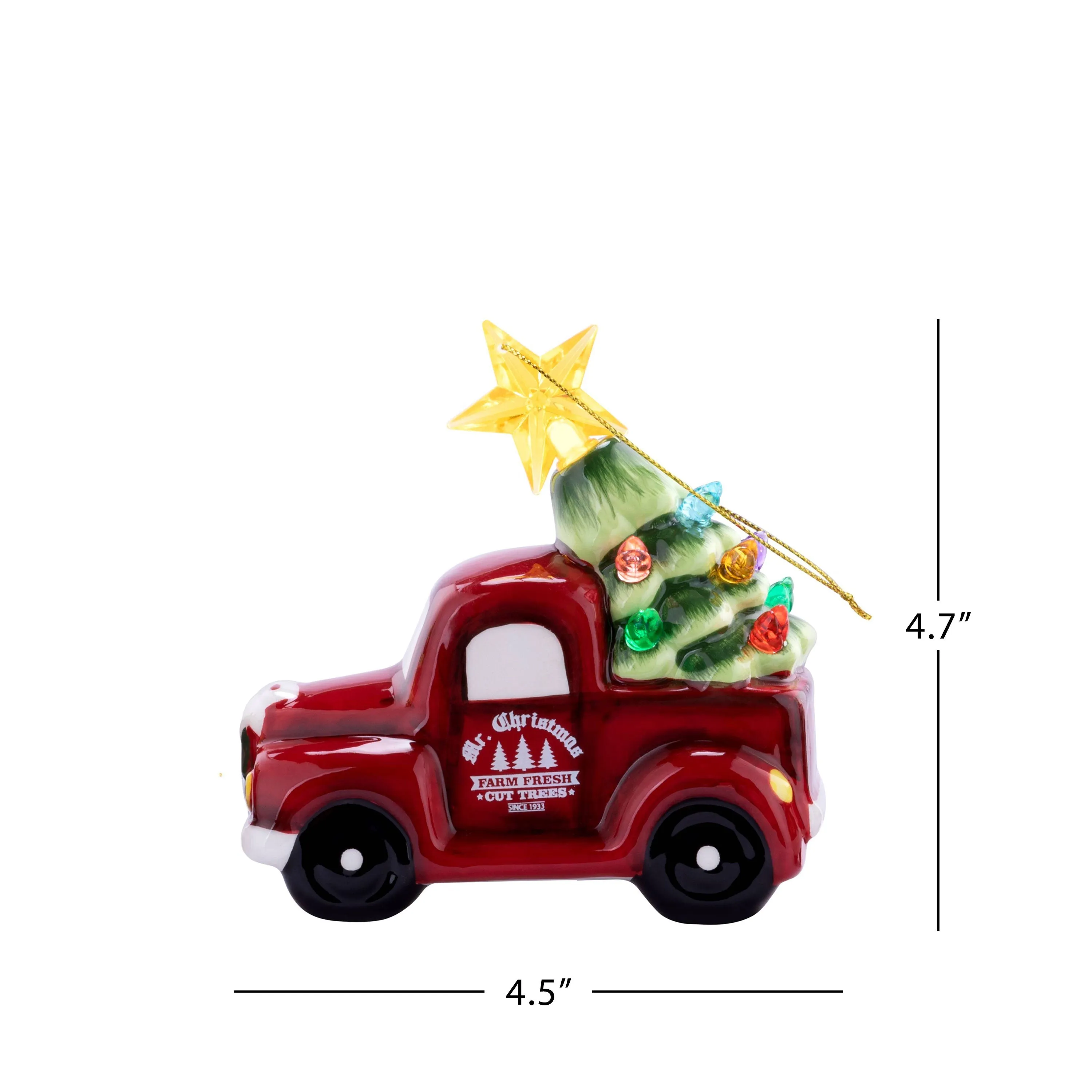 4.5” Nostalgic Ceramic Truck Ornament