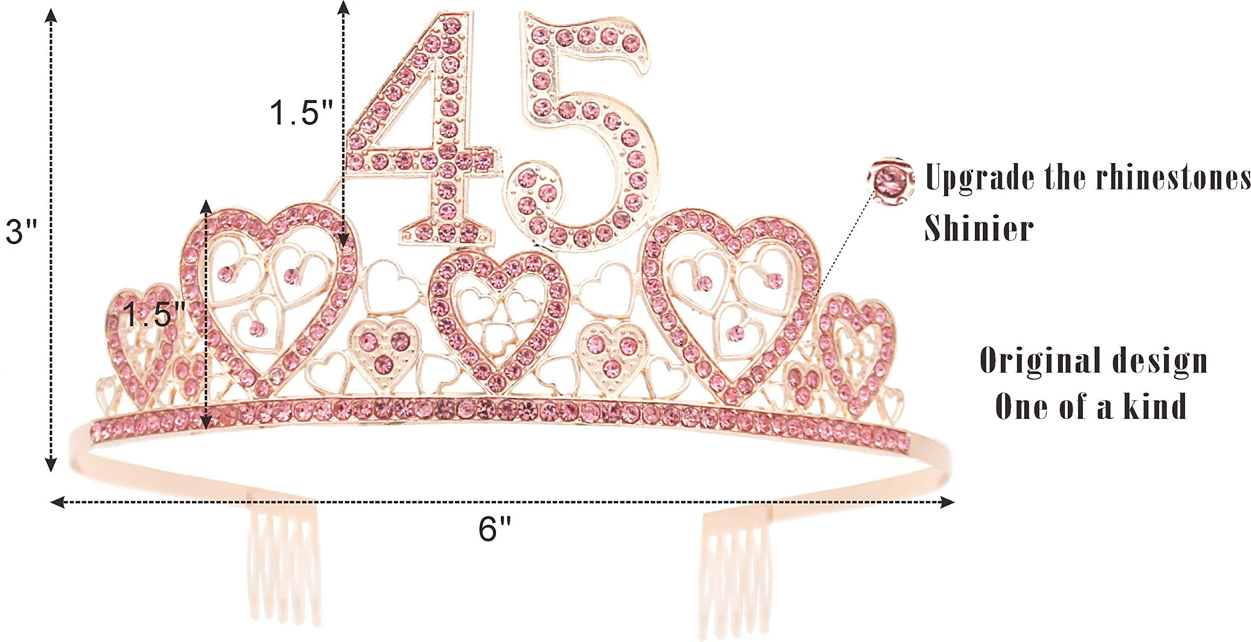 45th Birthday,45th Birthday Party Decorations,45 Birthday Sash,45 Tiara and Sash,45