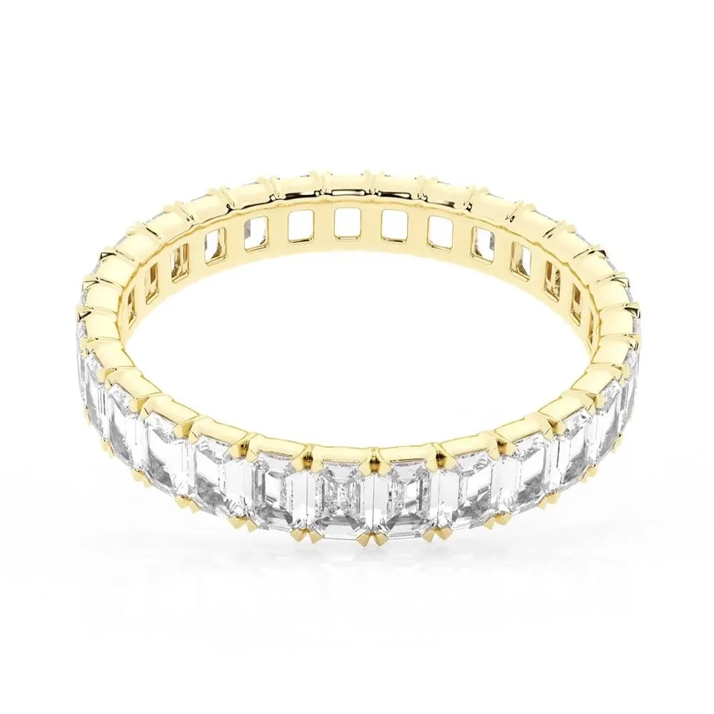 4.6ctw. Emerald Cut Moissanite Eternity Band