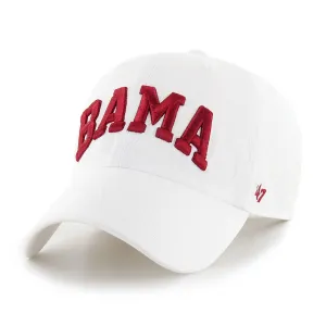 47 Brand Alabama Crimson Tide Adjustable Cleanup Script Hat - White