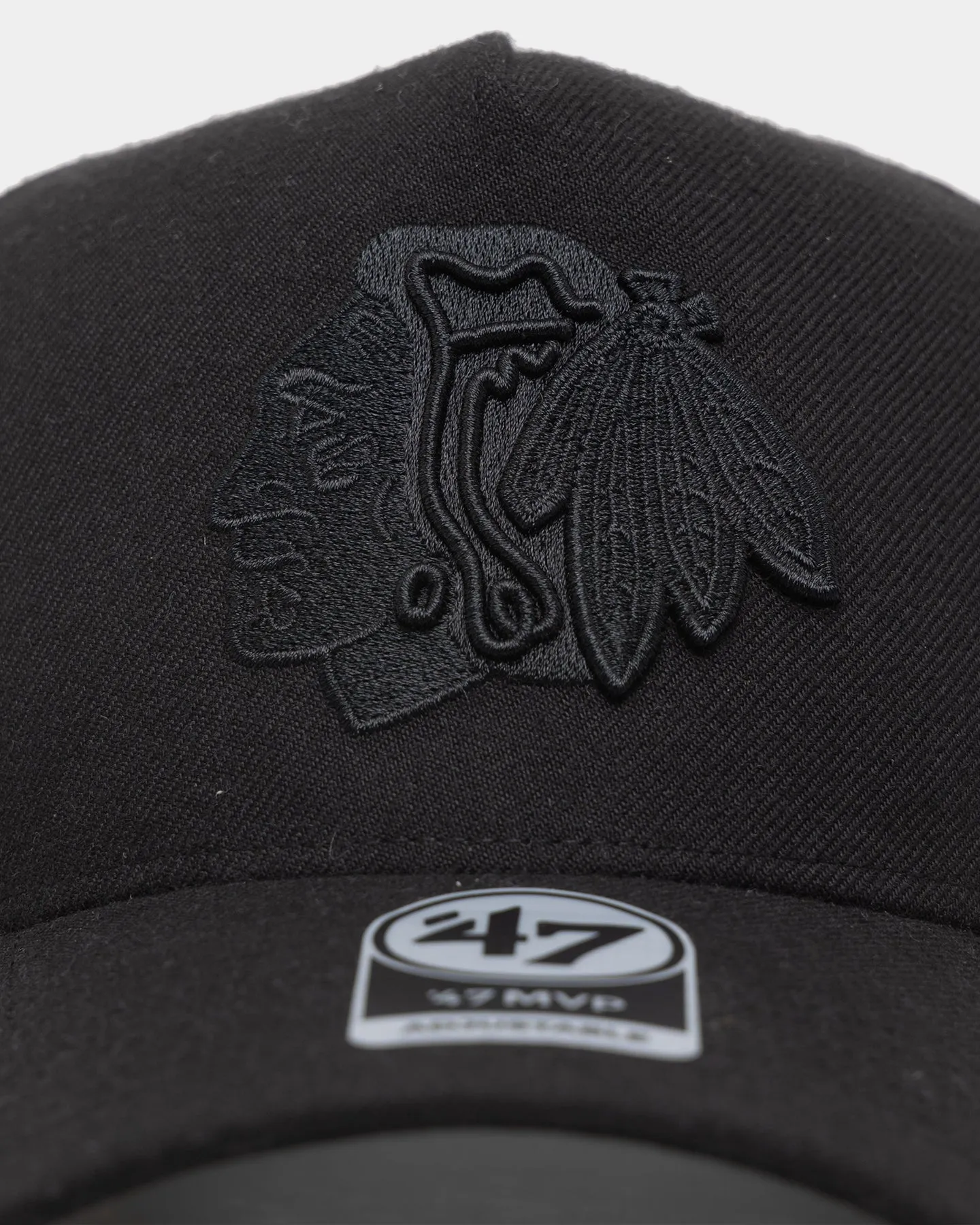 47 Brand Chicago Blackhawks Replica MVP DT Snapback Black/Black