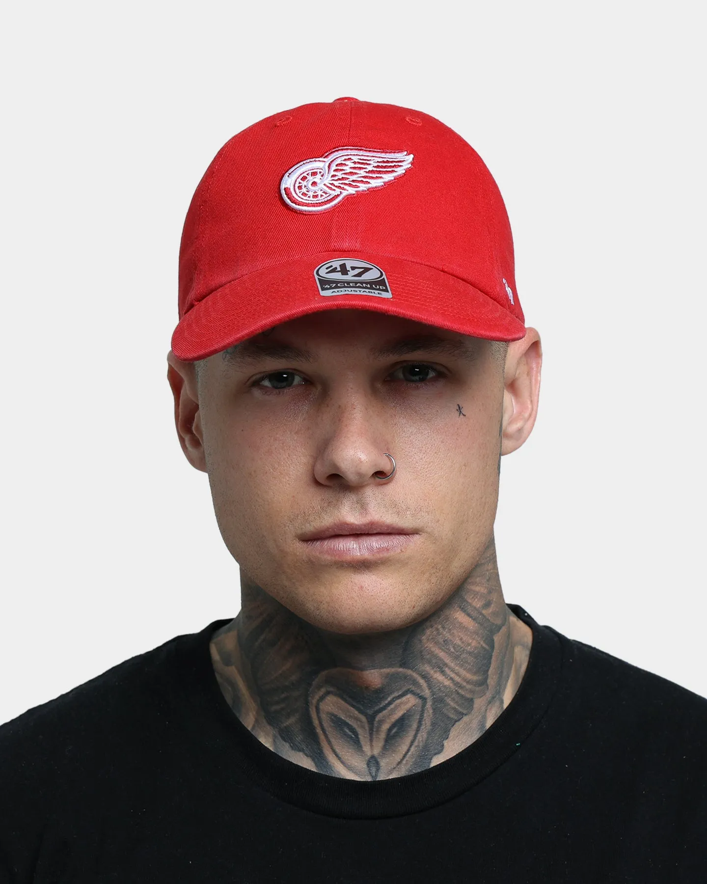 47 Brand Detroit Red Wings Clean Up Strapback Red