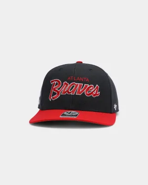 47 Brand Men's Atlanta Braves Script MVP DP Snapback Navy/Red