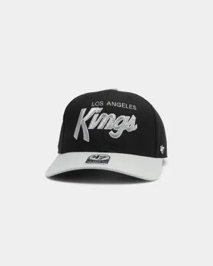 47 Brand Men's Los Angeles Kings Script MVP DP Snapback Black/Grey