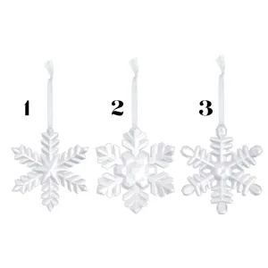 4.75" Frosted Snowflake Ornaments (sold individually)