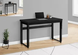 47" Adjustable Height Black Home Office Desk