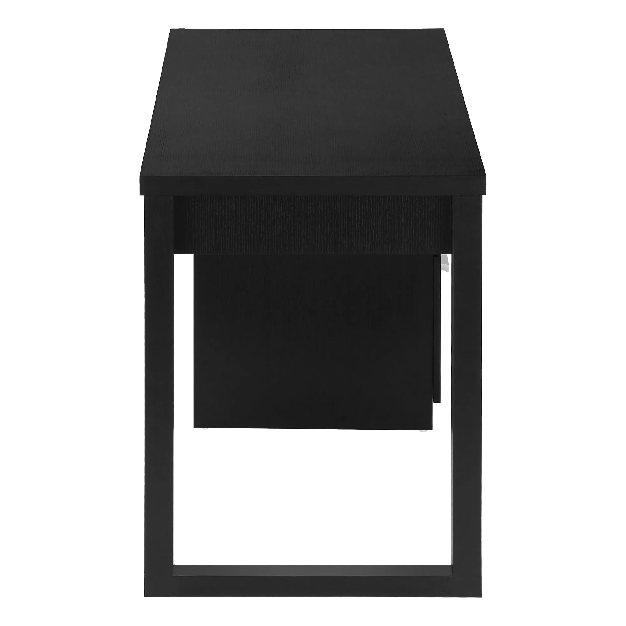 47" Black Floating Computer Desk with Storage