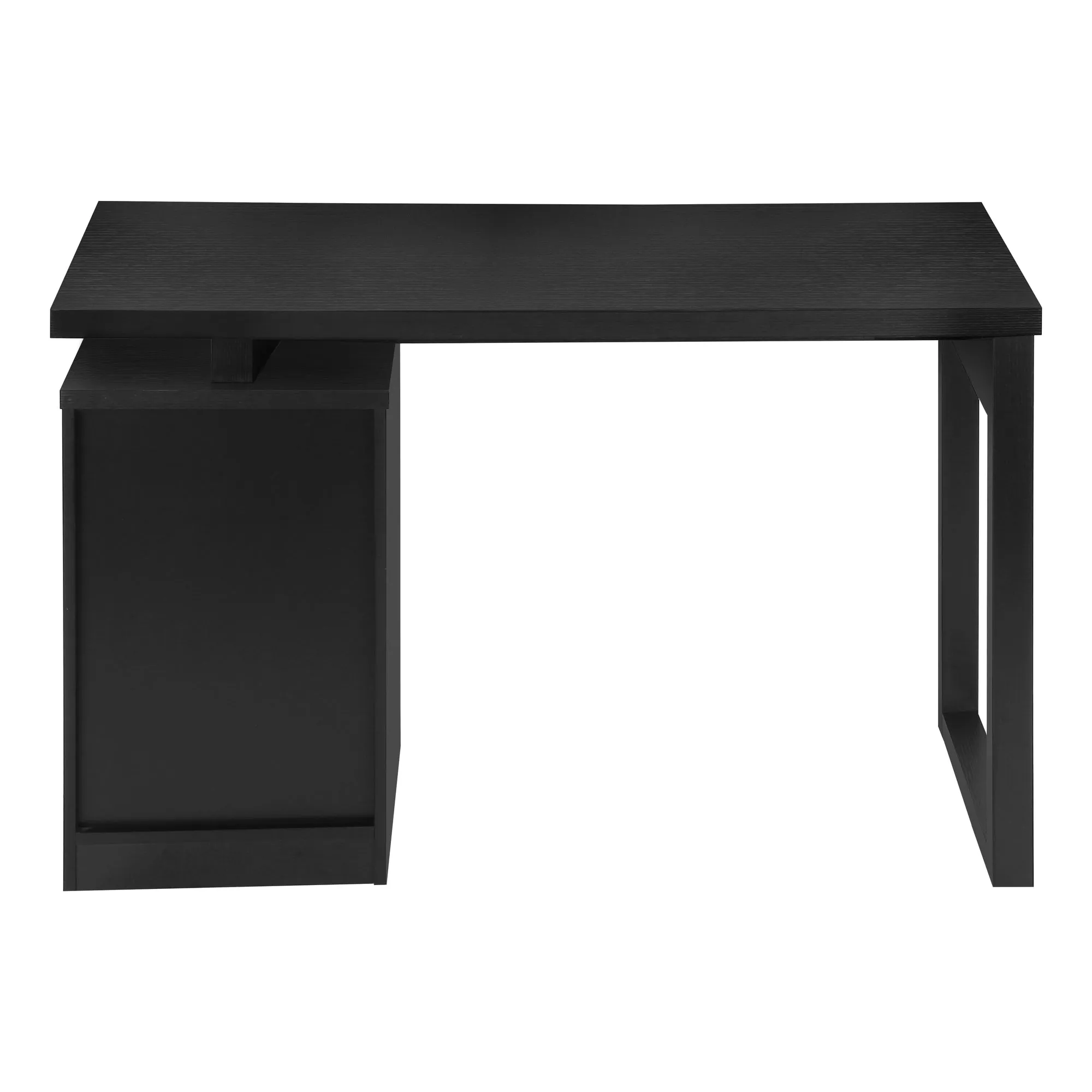 47" Black Floating Computer Desk with Storage