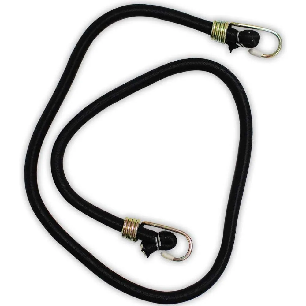 48 Inch Heavy Duty Black Bungee Cord with Rubber Tipped Hooks (Pack of: 2) - TA-88548-Z02