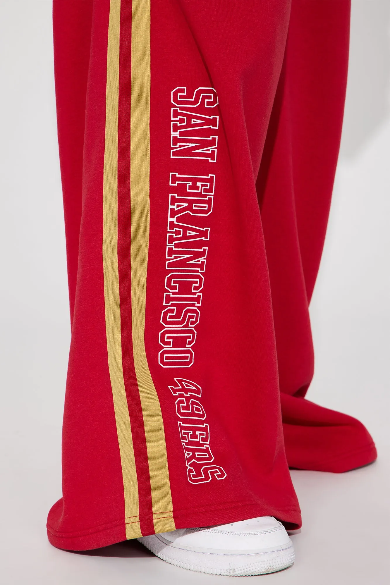 49ers Second Half Come-Back Wide Leg Pant - Red