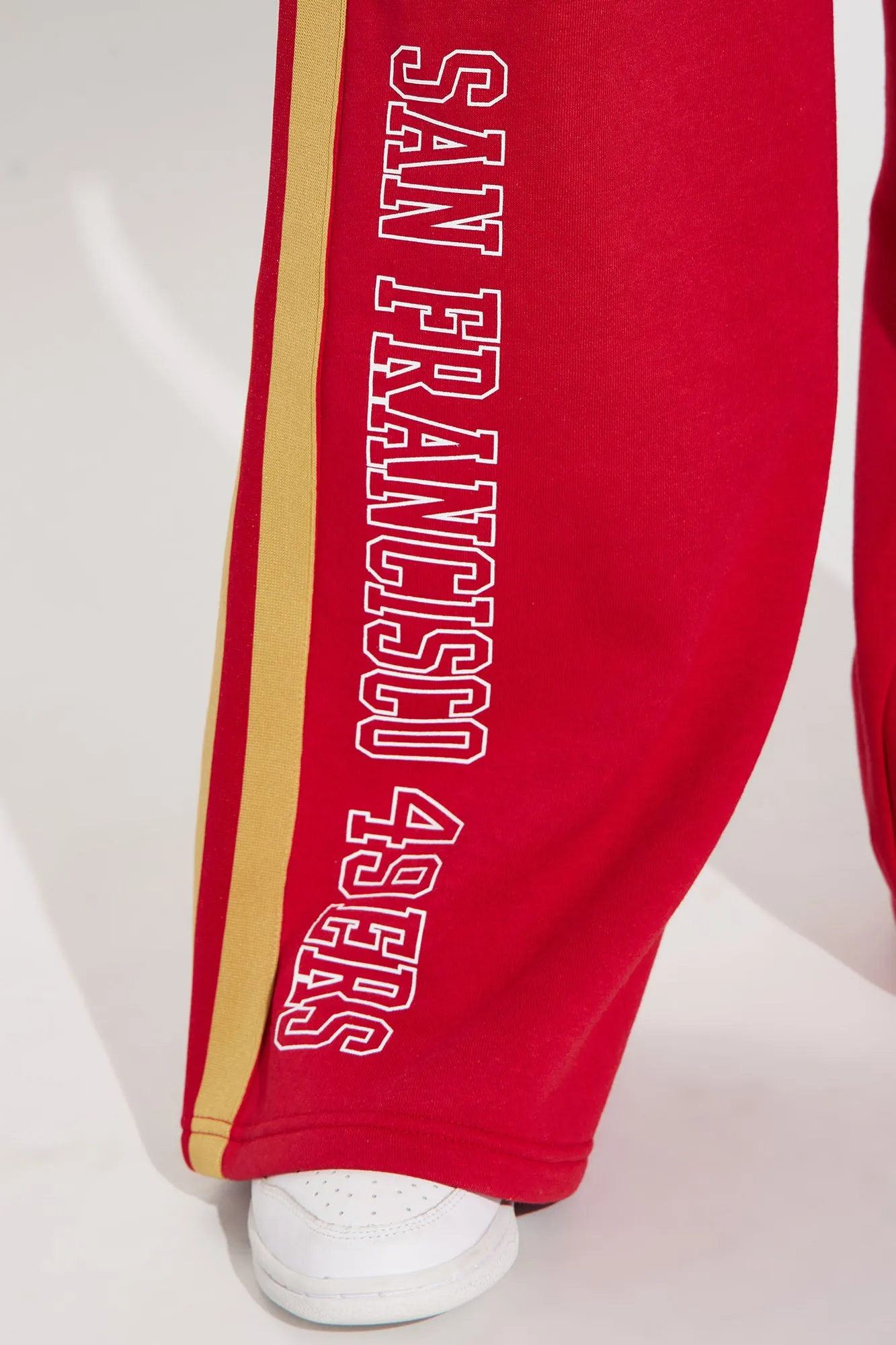 49ers Second Half Come-Back Wide Leg Pant - Red