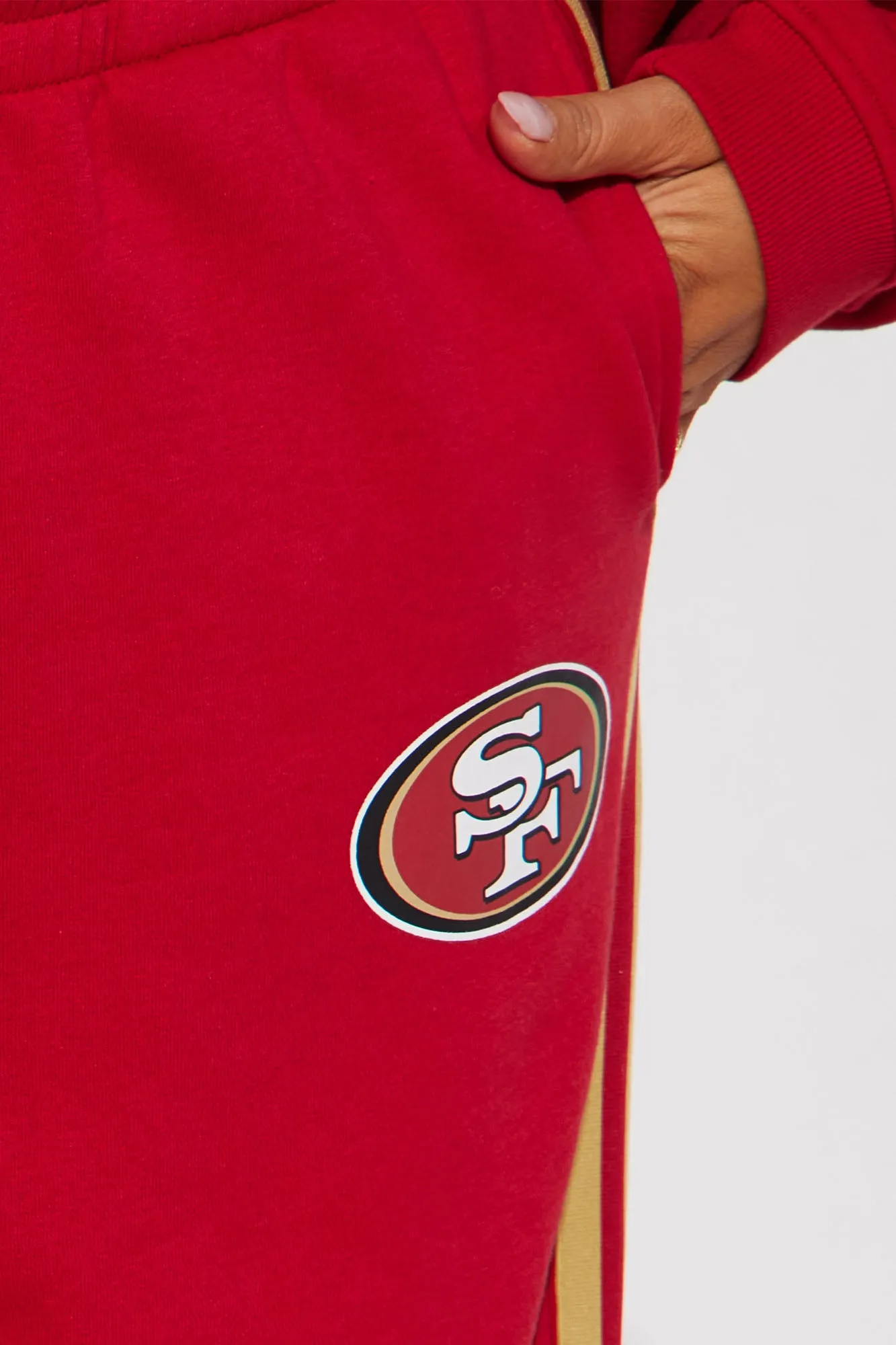 49ers Second Half Come-Back Wide Leg Pant - Red