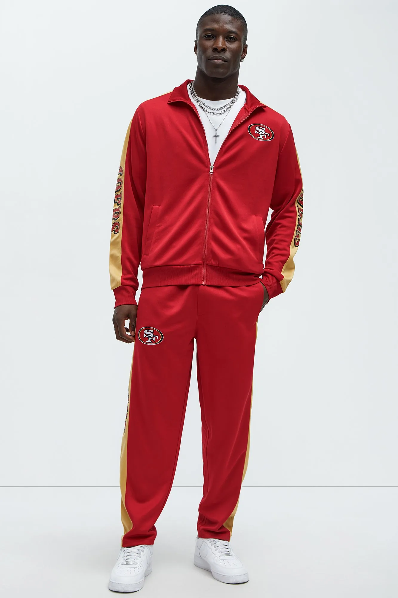 49ers Stand By Track Pants - Red/combo