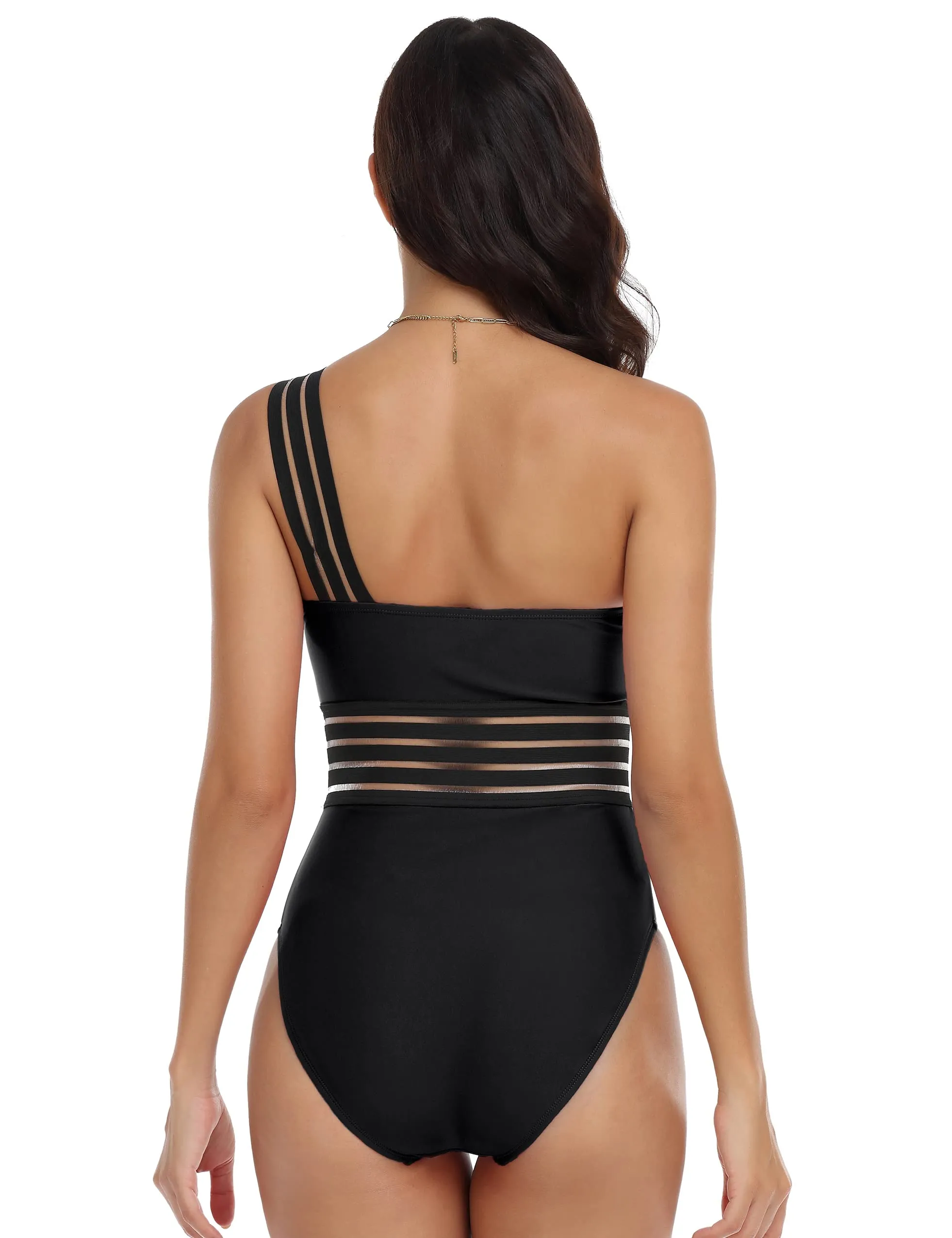 4FunGift® Women's One Piece Swimsuit Slimming One Shoulder Bathing Suit Sexy Swimwear