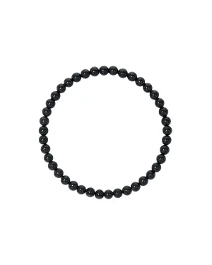 4mm Black Onyx Bead Bracelet