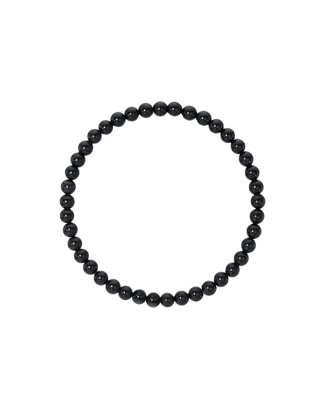 4mm Black Onyx Bead Bracelet