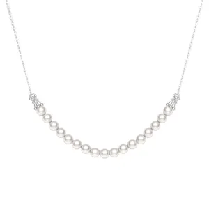 4mm Freshwater Cultured Pearl String Bar Necklace