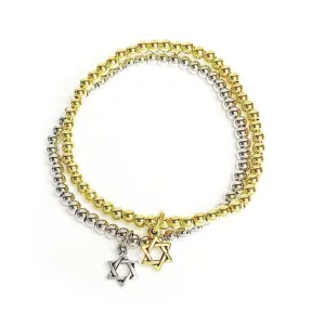 4MM Star of David Beaded Bracelet