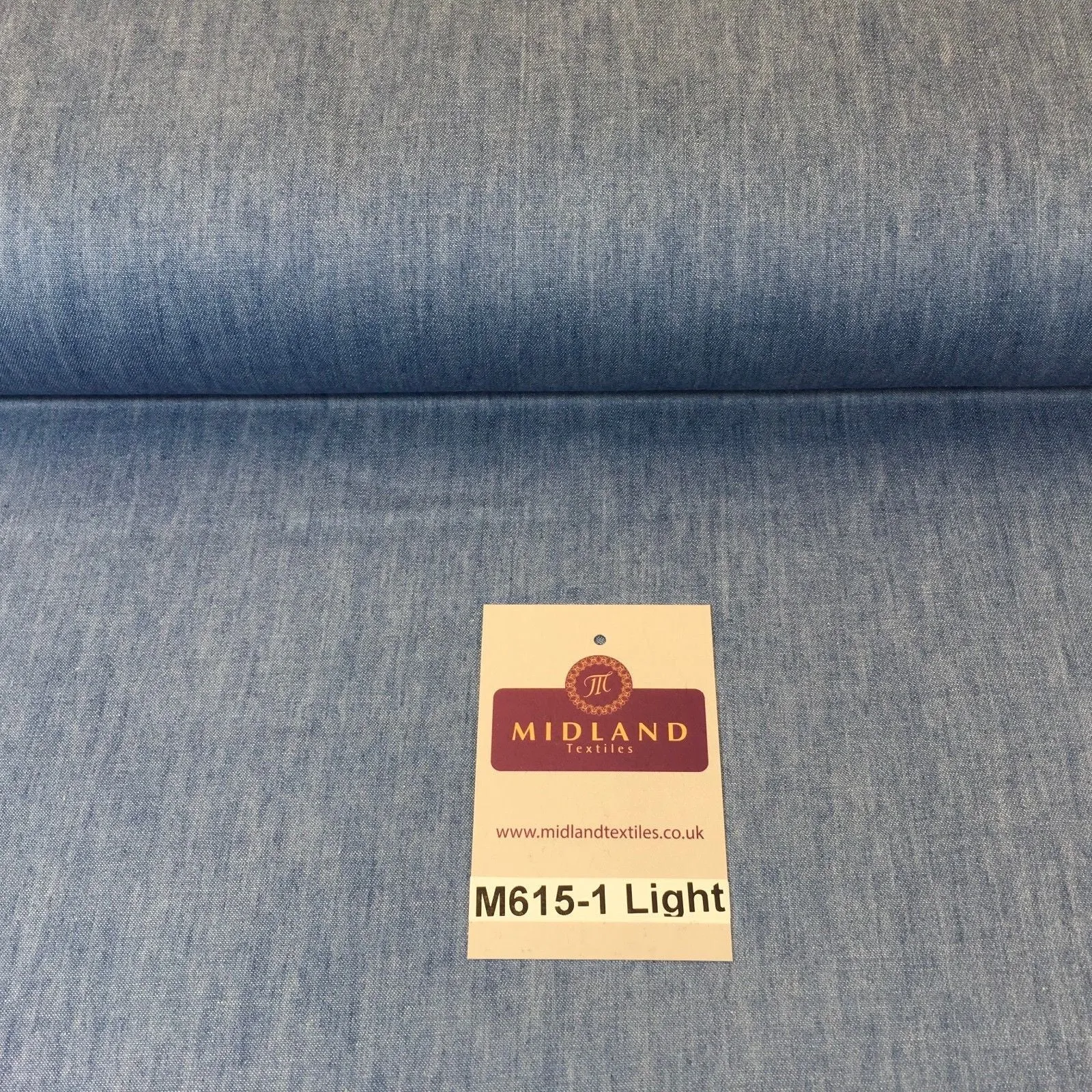 4oz Washed Denim Light-medium-dark blue 100% Cotton Fabric 146cm wide  M615 Mtex