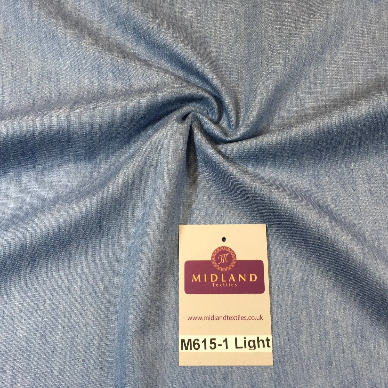 4oz Washed Denim Light-medium-dark blue 100% Cotton Fabric 146cm wide  M615 Mtex