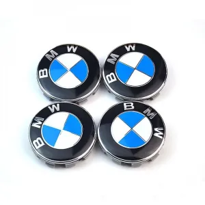 4pcs Bmw Logo 56mm Wheel Center Hub Cover Rim Emblem Blue White Rims Badge - Auto Accessory