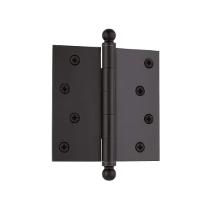 4" Ball Tip Residential Hinge with Square Corners in Timeless Bronze