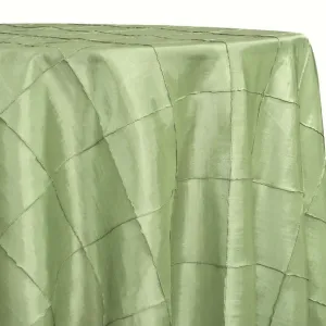 4" Pintuck Taffeta Table Linen in Sage 103