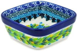 4" Square Bowl - Bouquet Azul