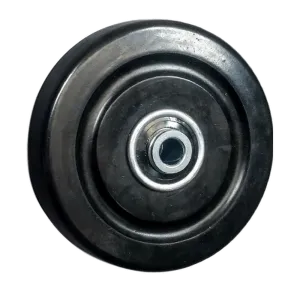 4" x 1-1/4" Soft Rubber Wheel Black - 245 lbs. Capacity (4-Pack)