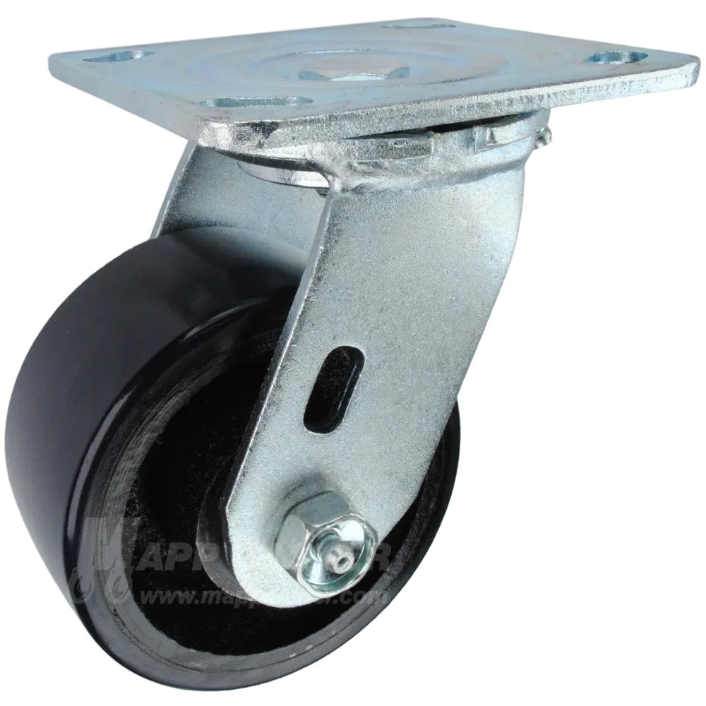 4" x 2" Polyurethane on Iron Wheel Swivel Caster - 800 Lbs Capacity