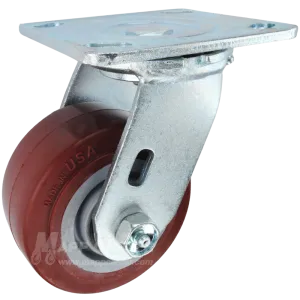 4" x 2" Polyurethane Wheel Swivel Caster - 600 Lbs Capacity