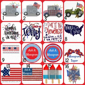 4th of July Design Infant and Toddler Shirts