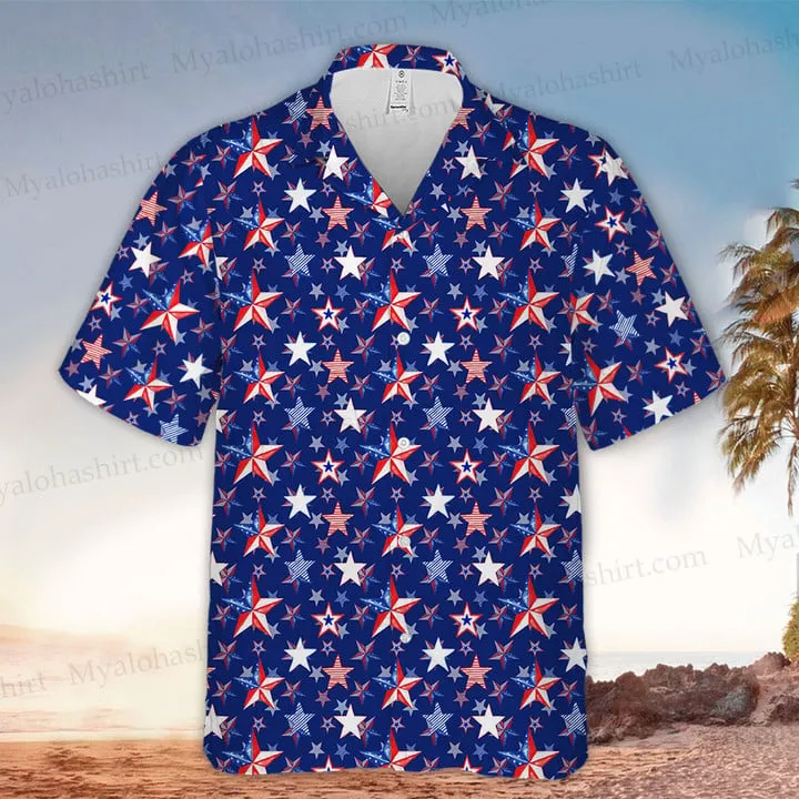 4th Of July Hawaiian Shirt, Happy independence day hawaiian shirt for Men