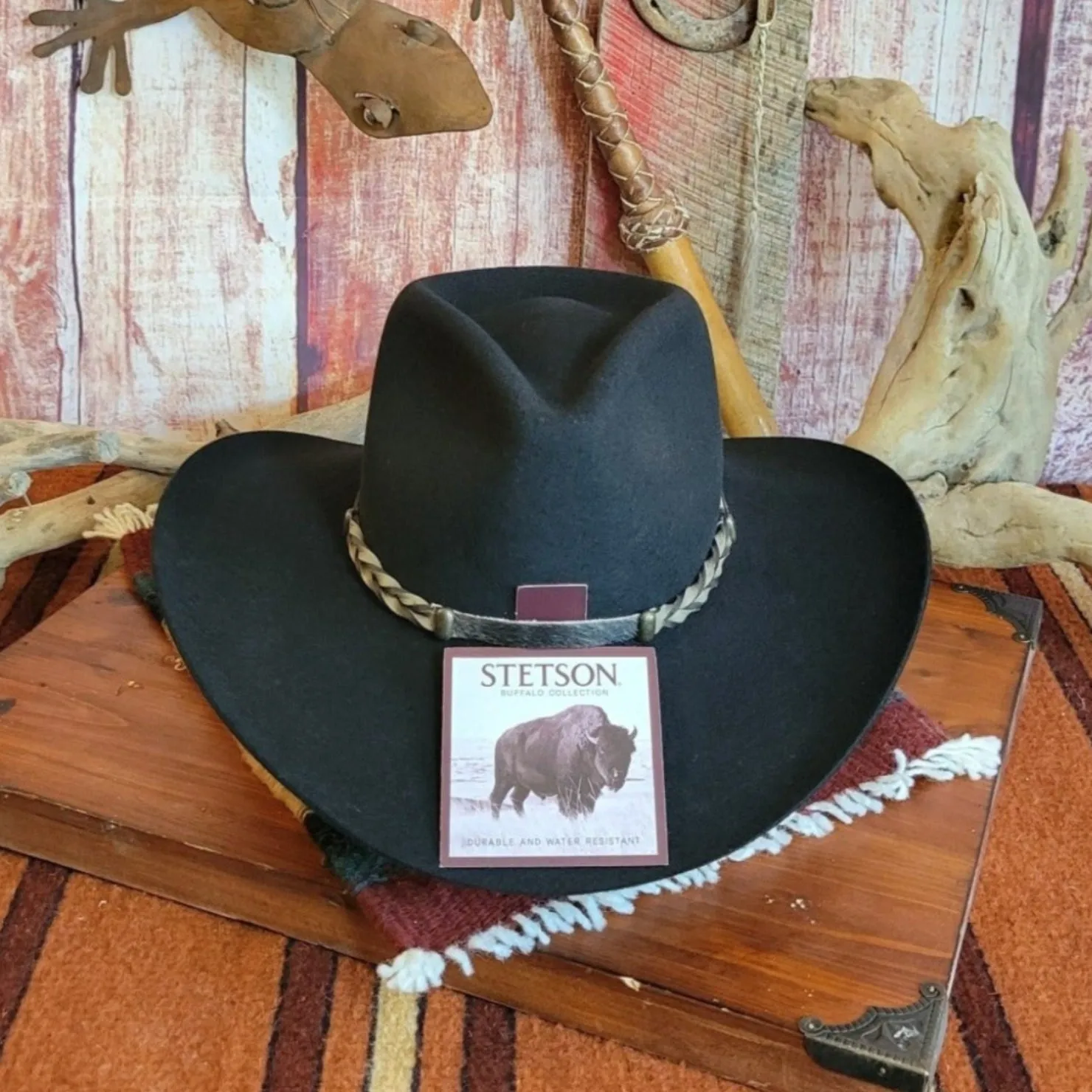 4X Buffalo Fur Felt Hat the “Drifter” by Stetson  SBDFTR-163420