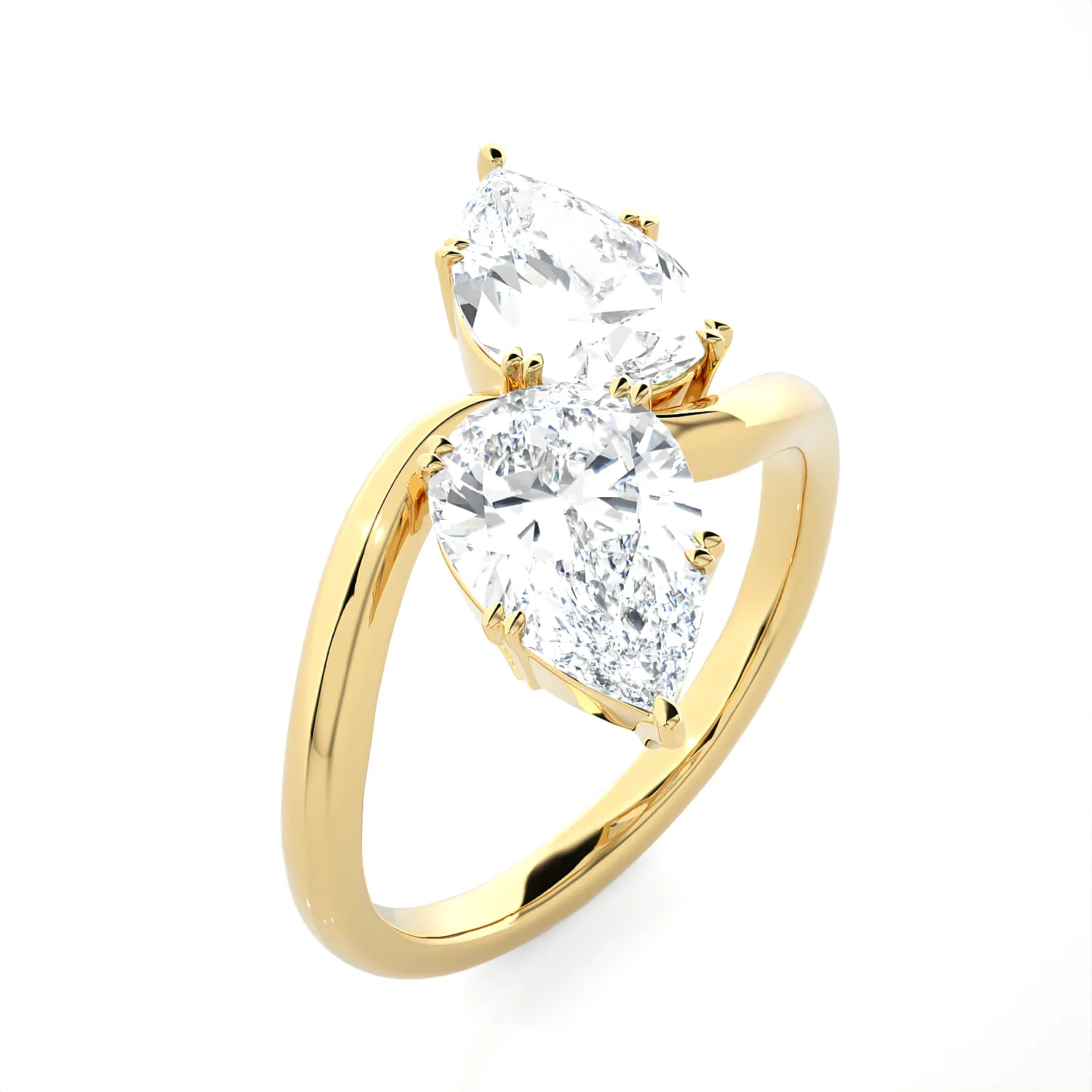 5 ctw Pear-Shaped Lab Grown Diamond Ring