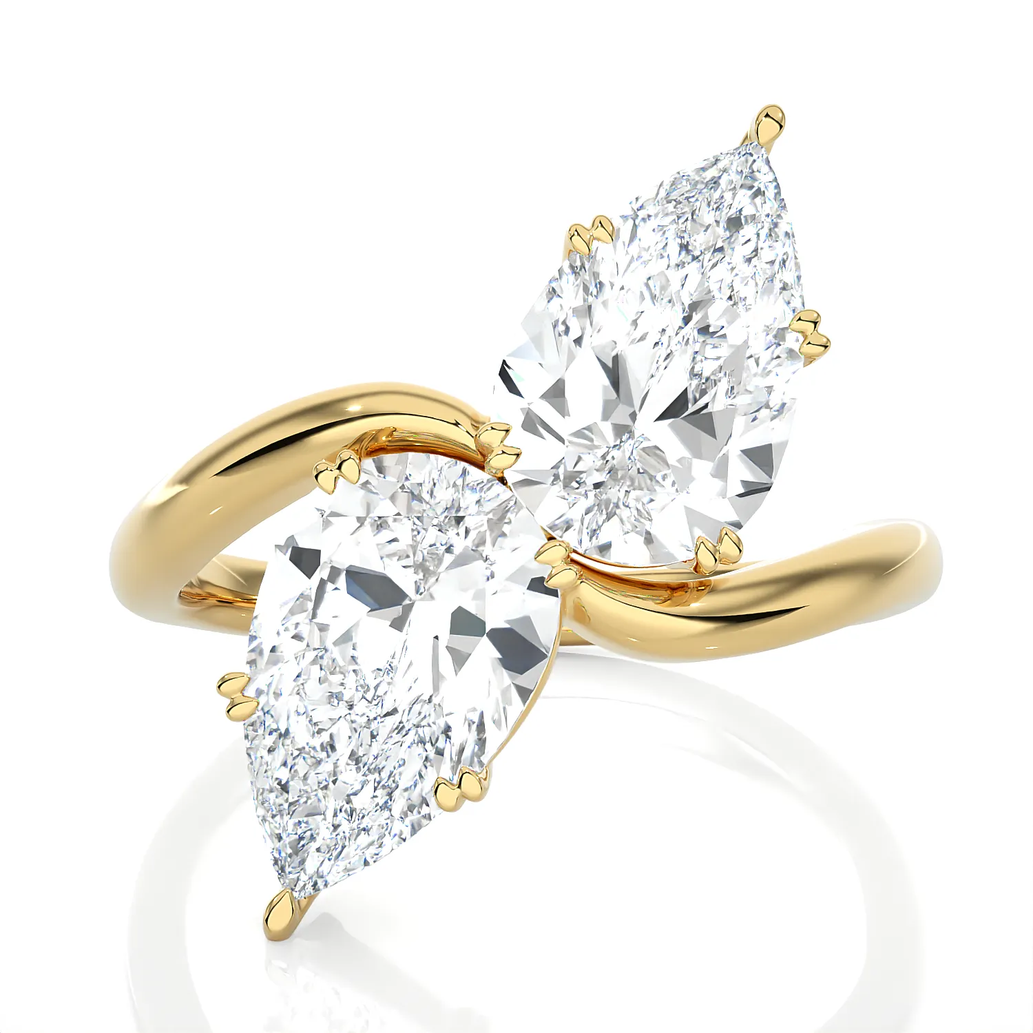 5 ctw Pear-Shaped Lab Grown Diamond Ring