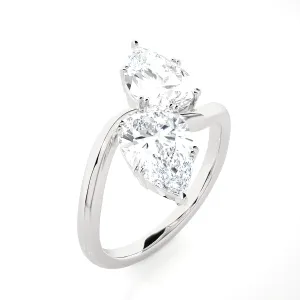 5 ctw Pear-Shaped Lab Grown Diamond Ring