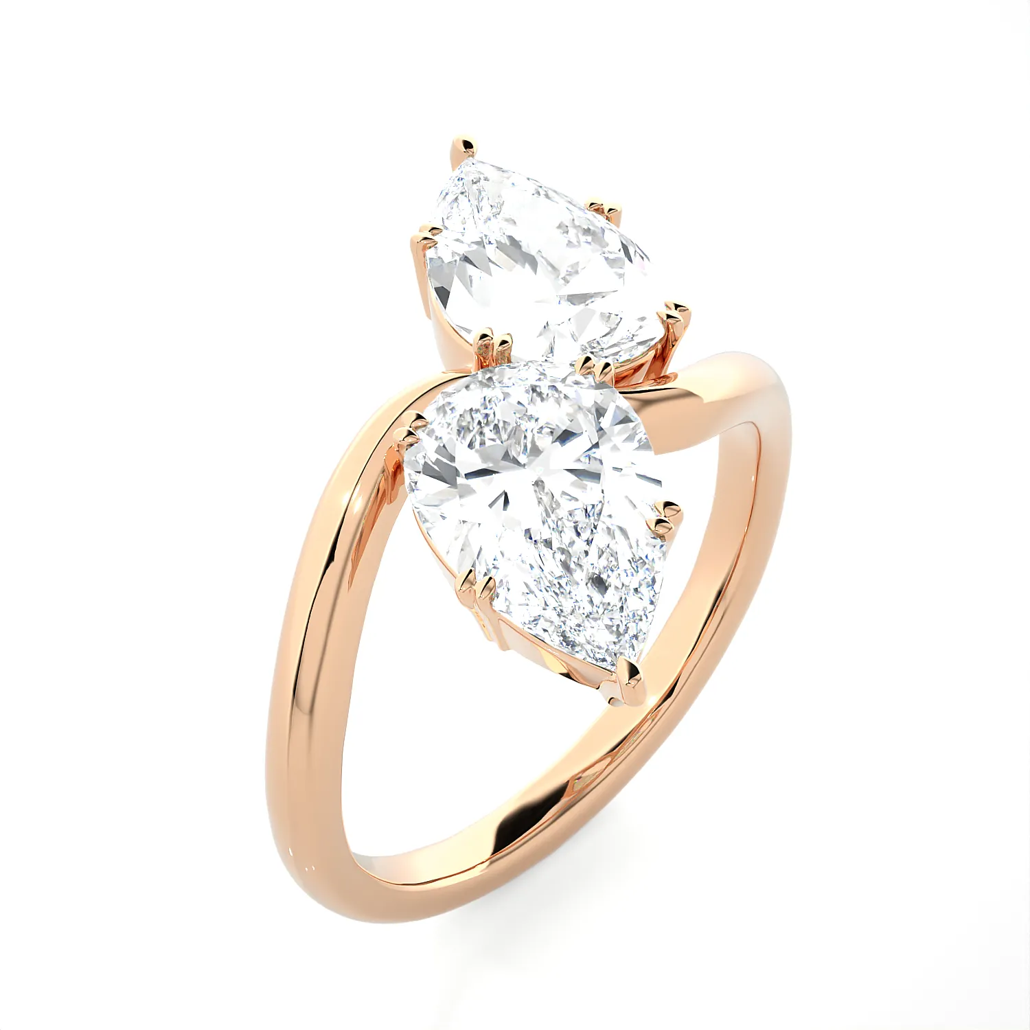 5 ctw Pear-Shaped Lab Grown Diamond Ring