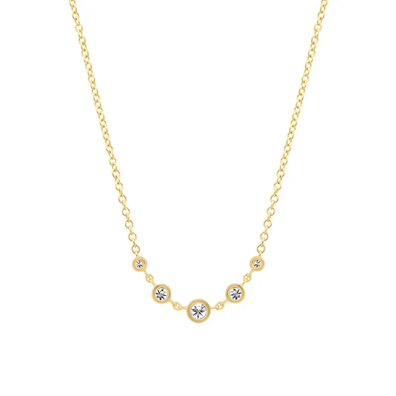 5 Illusion Set Graduated Diamond Accent Necklace