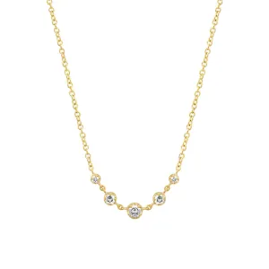 5 Illusion Set Graduated Diamond Accent Necklace