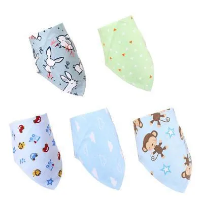 5-piece Cartoon Design Bibs