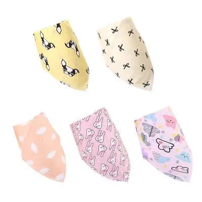 5-piece Cartoon Design Bibs