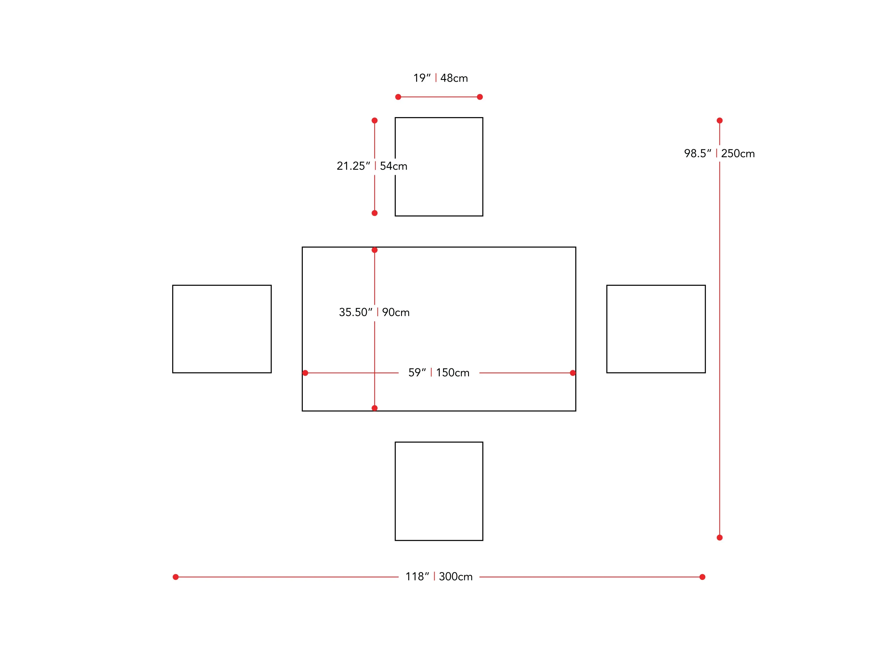 5 Piece Counter Height Dining Set