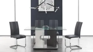 5 Piece Dining Room Set (D219DT D915DC-GR)